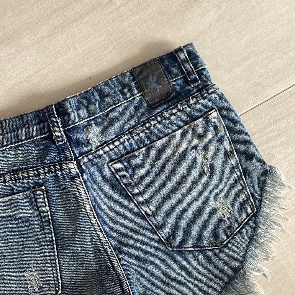 One teaspoon Low rise Denim Shorts 26 - Picture 5 of 6